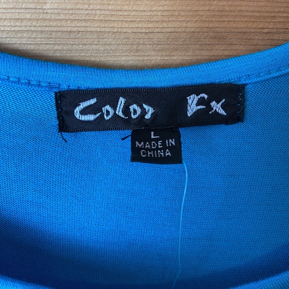 Color Fx Turquoise Ruffle Tier and Lace Sleeveless Dress - Picture 5 of 7